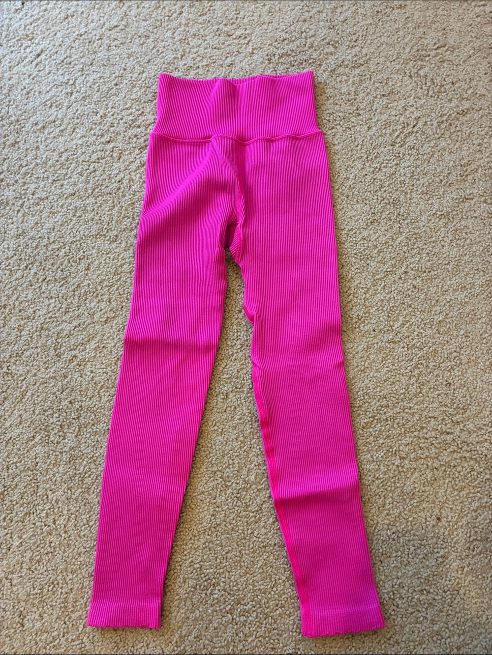 GAP Girls' Hot Pink Ribbed Leggings